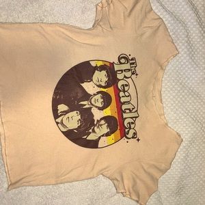 The Beatles, crop top, size medium.